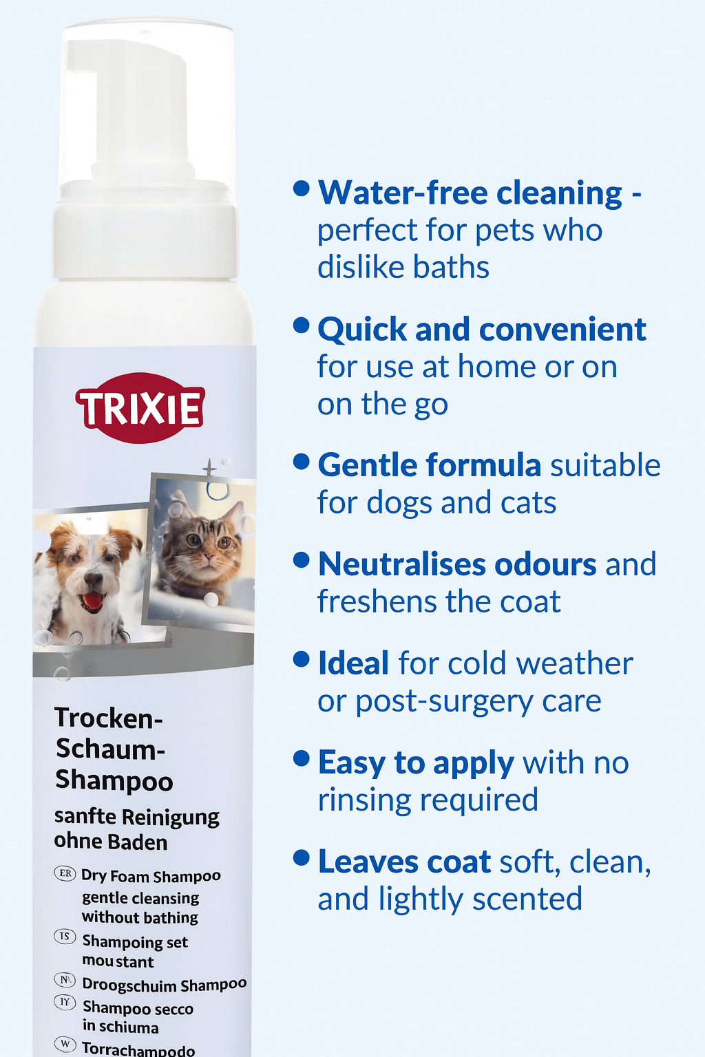 Trixie Dry Foam Shampoo For Dogs And Cats 450ml