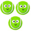 James Steel Smiley Sprout Tennis Balls | Christmas Dog Toys