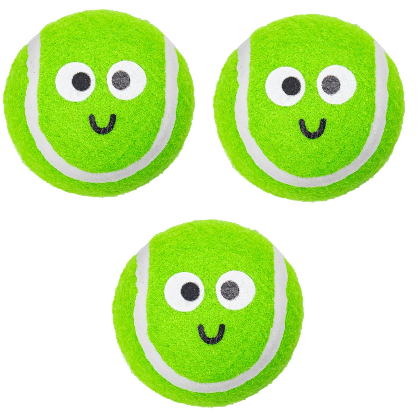 James Steel Smiley Sprout Tennis Balls | Christmas Dog Toys