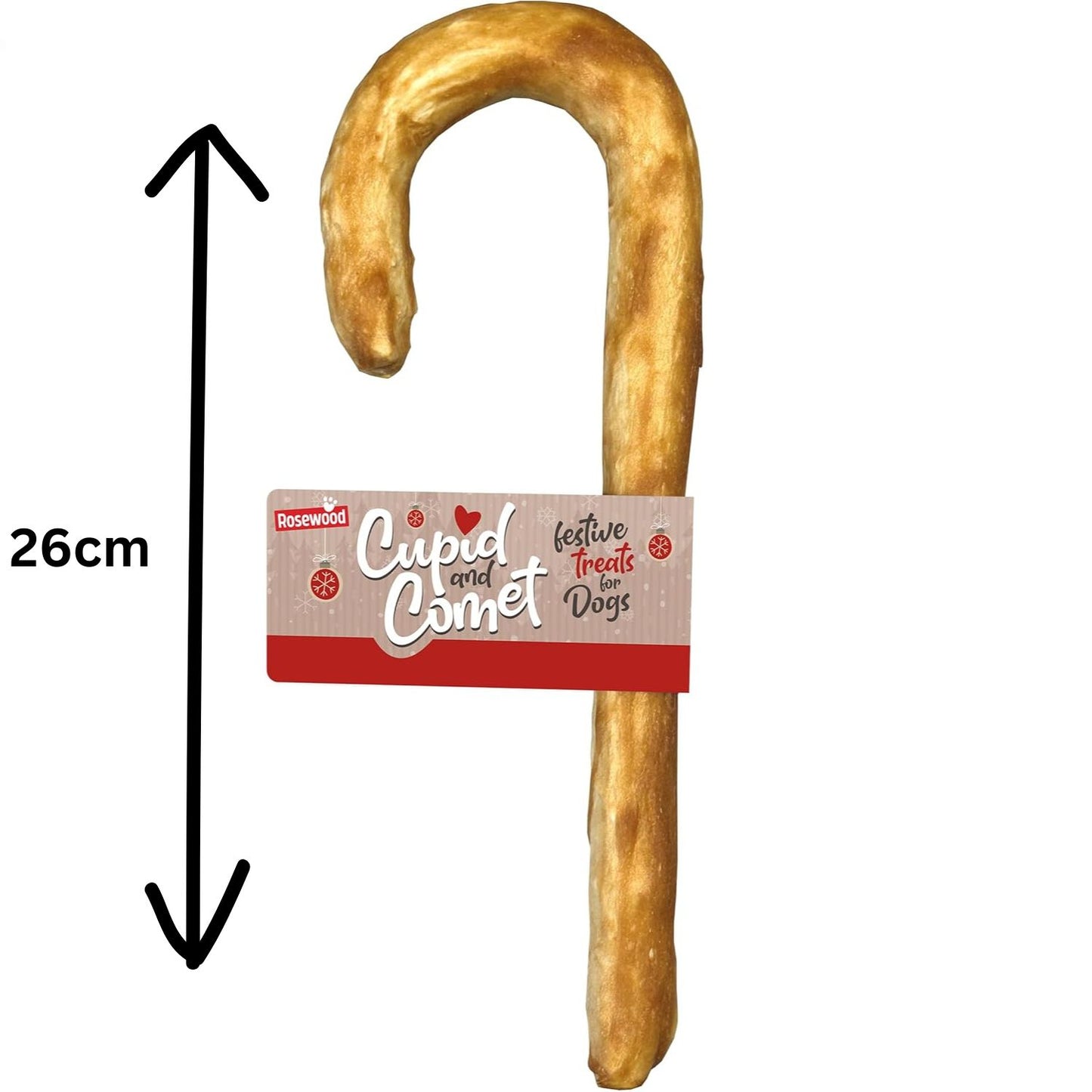 Collagen Candy Cane | Rawhide Free Dog Christmas Meaty Chew by Cupid & Comet