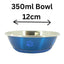 Cheeko Fusion Bowl – Stainless Steel Dog & Cat Bowl with Non-Slip Base Blue  500ml–1900ml