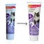 Two tubes of Beaphar cat paste with images of cats on a white background