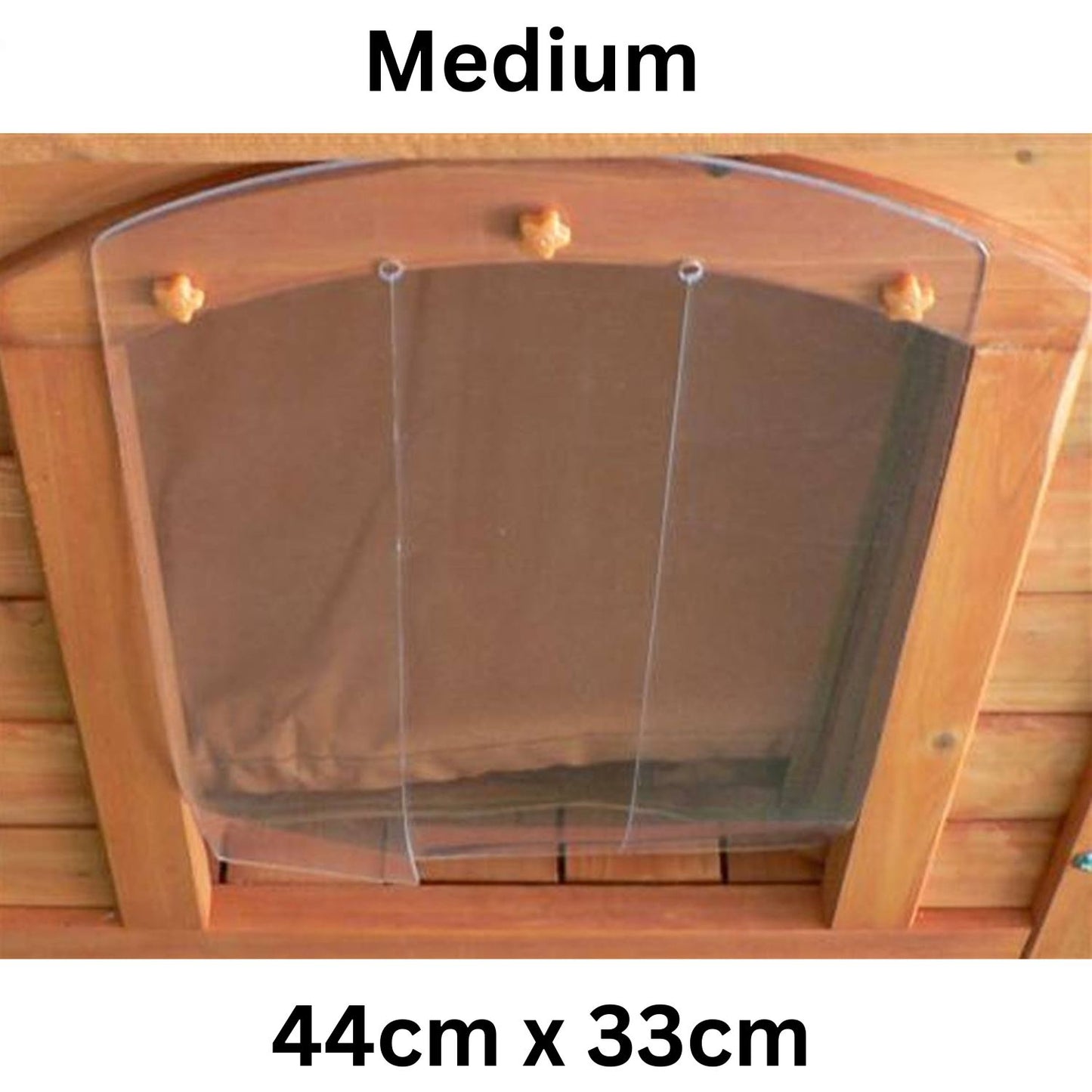 Cheeko Dog Kennel Draught Excluder – Small, Medium & Large  Weatherproof Flap for Flatroof Cabin Kennels  Keeps Dogs Warm & Protected