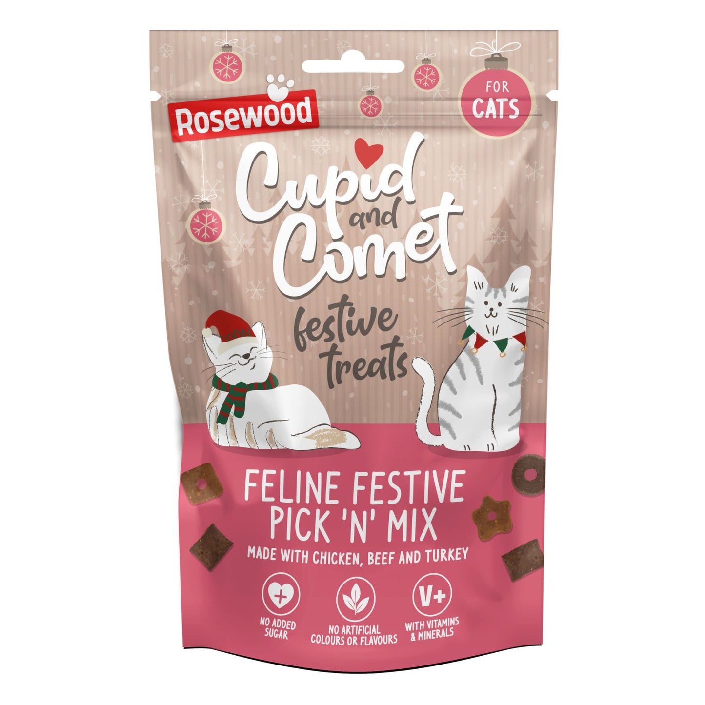 Feline Festive Pick 'n' Mix | Christmas Cat Treat Gift Box by Cupid & Comet