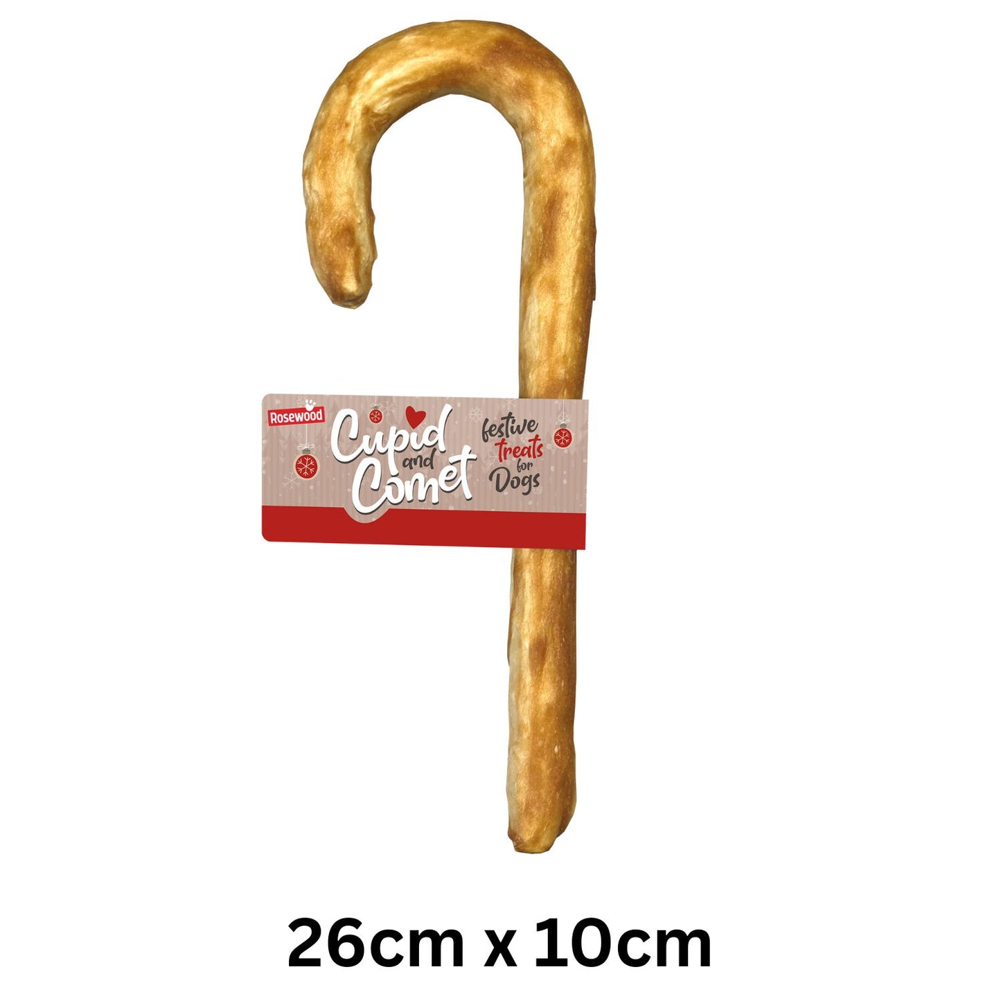 Collagen Candy Cane | Rawhide Free Dog Christmas Meaty Chew by Cupid & Comet
