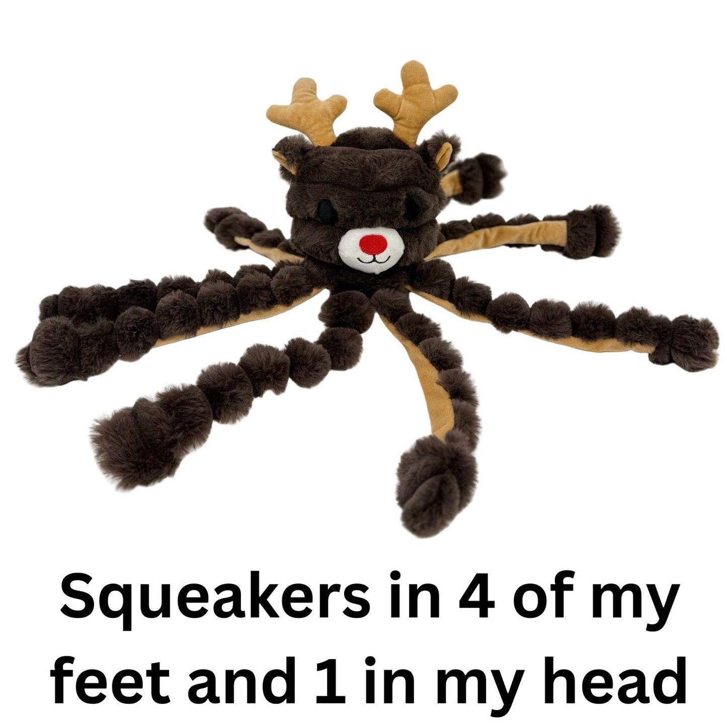 Gor Pets Holiday Octo-Reindeer | Christmas Dog Toy