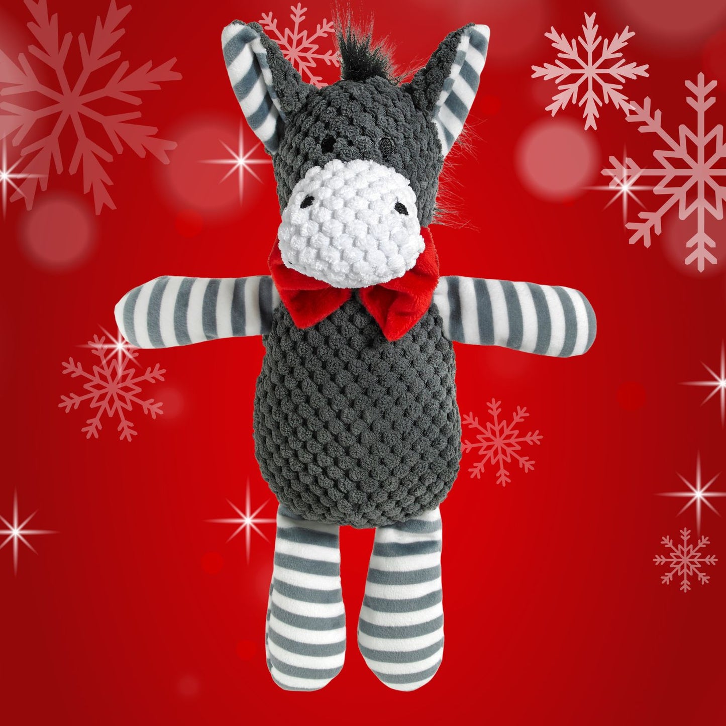 Good Boy Cuddle Friends Donkey – Soft Christmas Dog Toy with Squeaker | Festive Plush for Gentle Play &   Snuggles