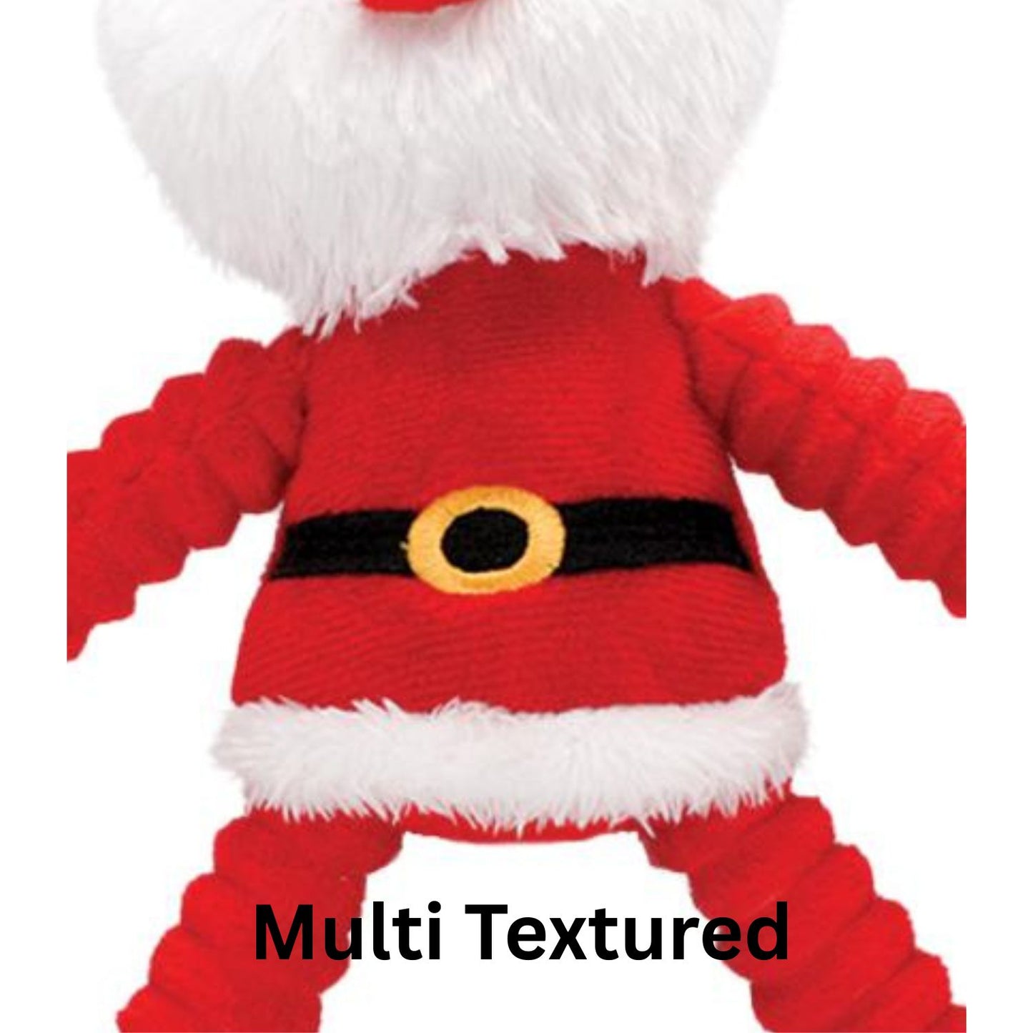 Cordy Crew Santa Dog Toy – Soft Plush Christmas Squeaker Toy | Holly & Robin Festive Gift for Dogs