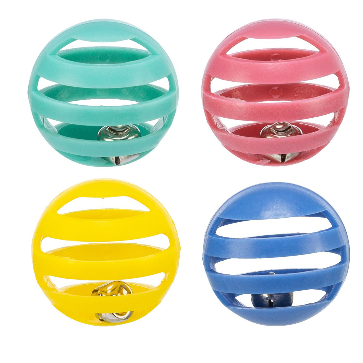 Trixie Set Of 4 Rattling Balls Plastic