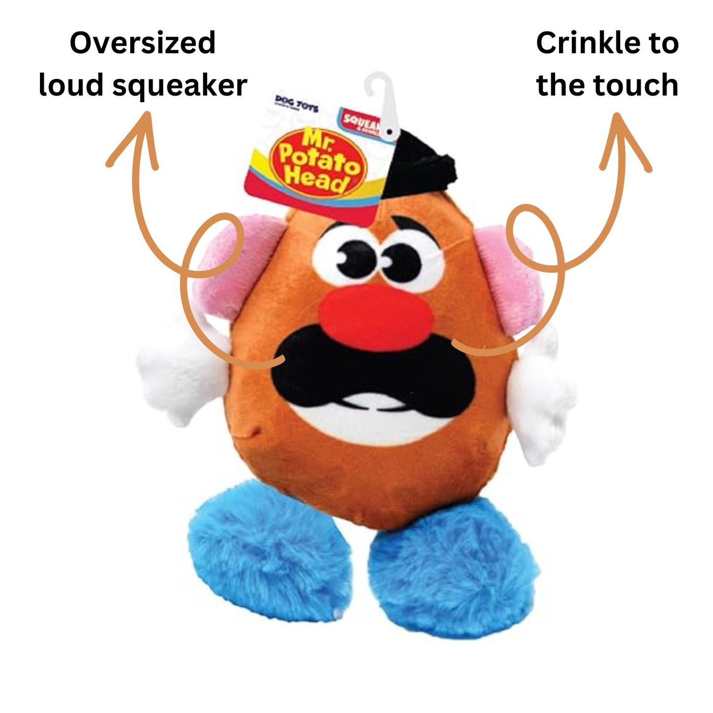 Hasbro | Squeak & Crinkle Dog Toy | Mr Potato Head