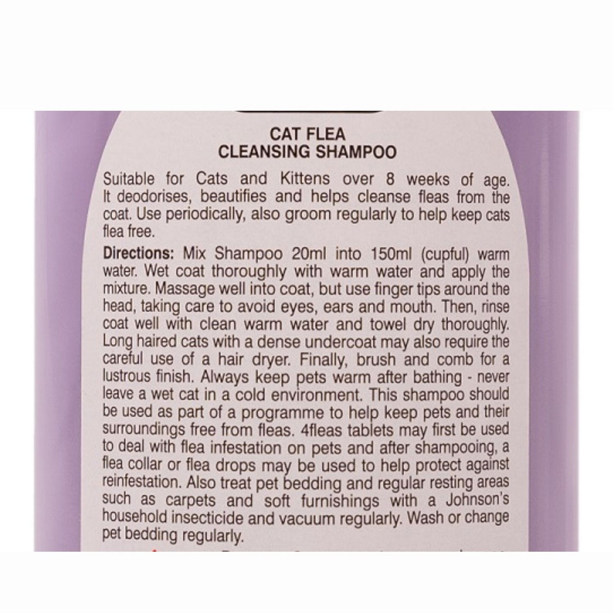 Johnson's Cat Flea Cleansing Shampoo | Natural Citronella