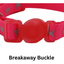 Neon pink kitten collar with breakaway collar.
