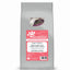 Dog food package with pink label on a white background