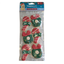 Packaged dog treats shaped like Christmas-themed cookies with 'happypet' branding.