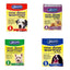 Four boxes of Johnson's Veterinary One Dose Wormer for dogs on a white background
