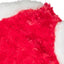 Close-up of red and white fluffy fabric