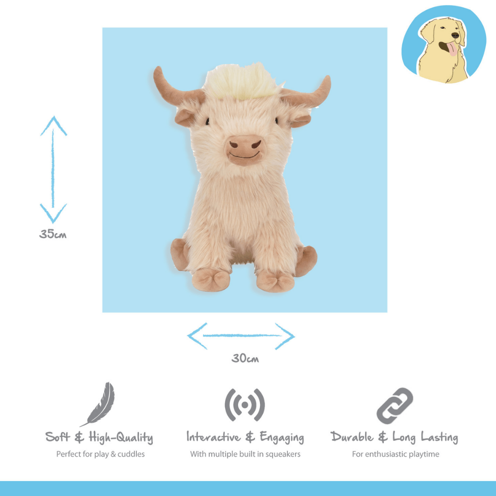 Happy Pet Highland Cow Cream Jumbo