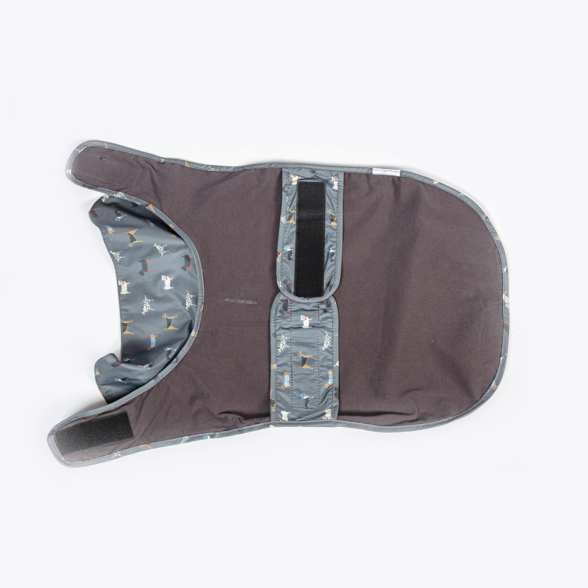 FatFace Marching Dogs Raincoat | Lightweight Pattern Grey Coat