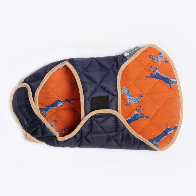 Navy Quilted Dog Coat by Danish Design
