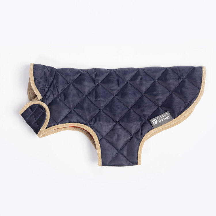 Navy Quilted Dog Coat by Danish Design