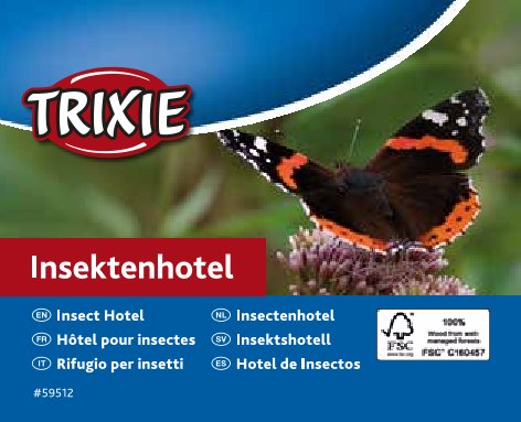 Trixie Insect Hotel | Untreated Pine Bug Home for Beneficial Insects