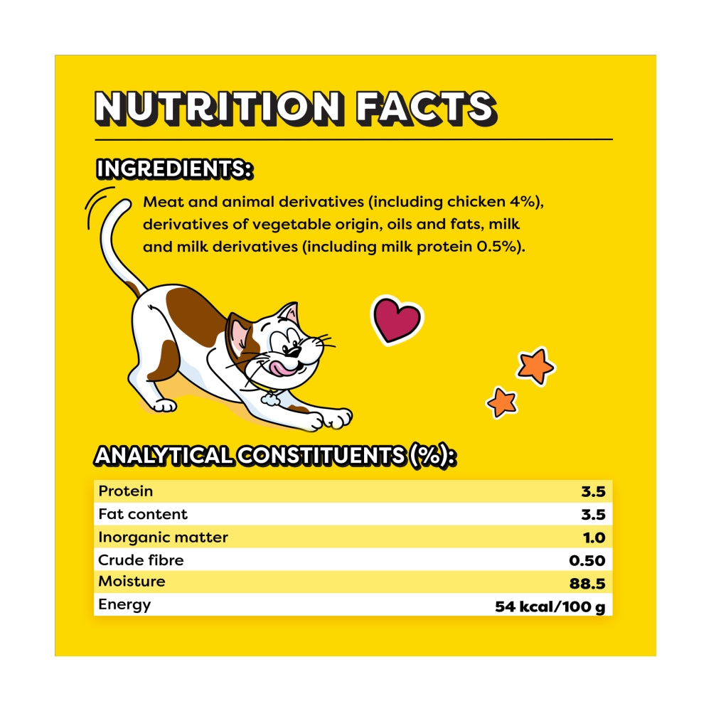 Dreamies | Cat Treats | Creamy Chicken Tubes - 4 x 10g
