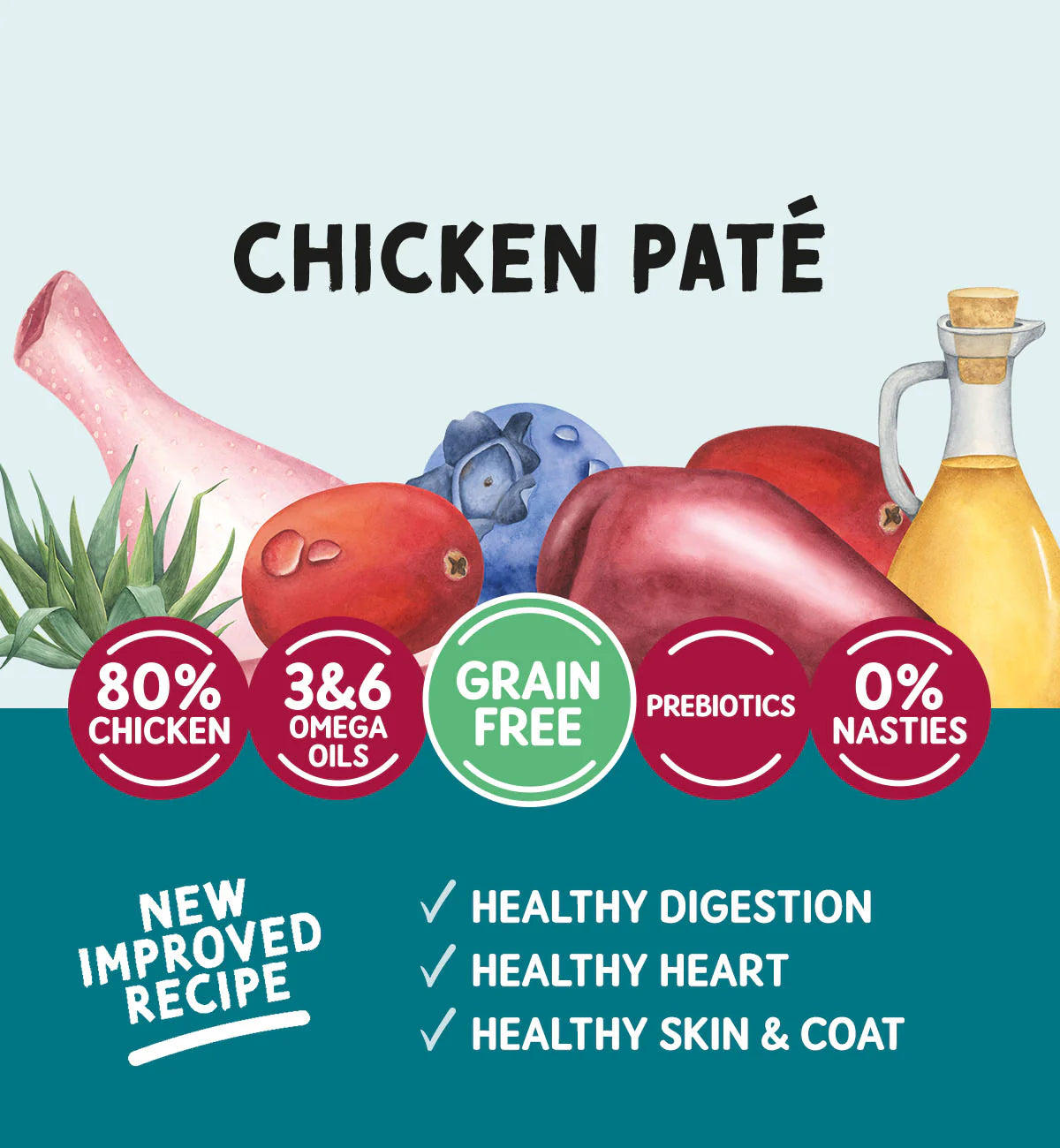 Naturo Grain Free Wet Cat Food Chicken Pt 85g | Hypoallergenic Cat Food