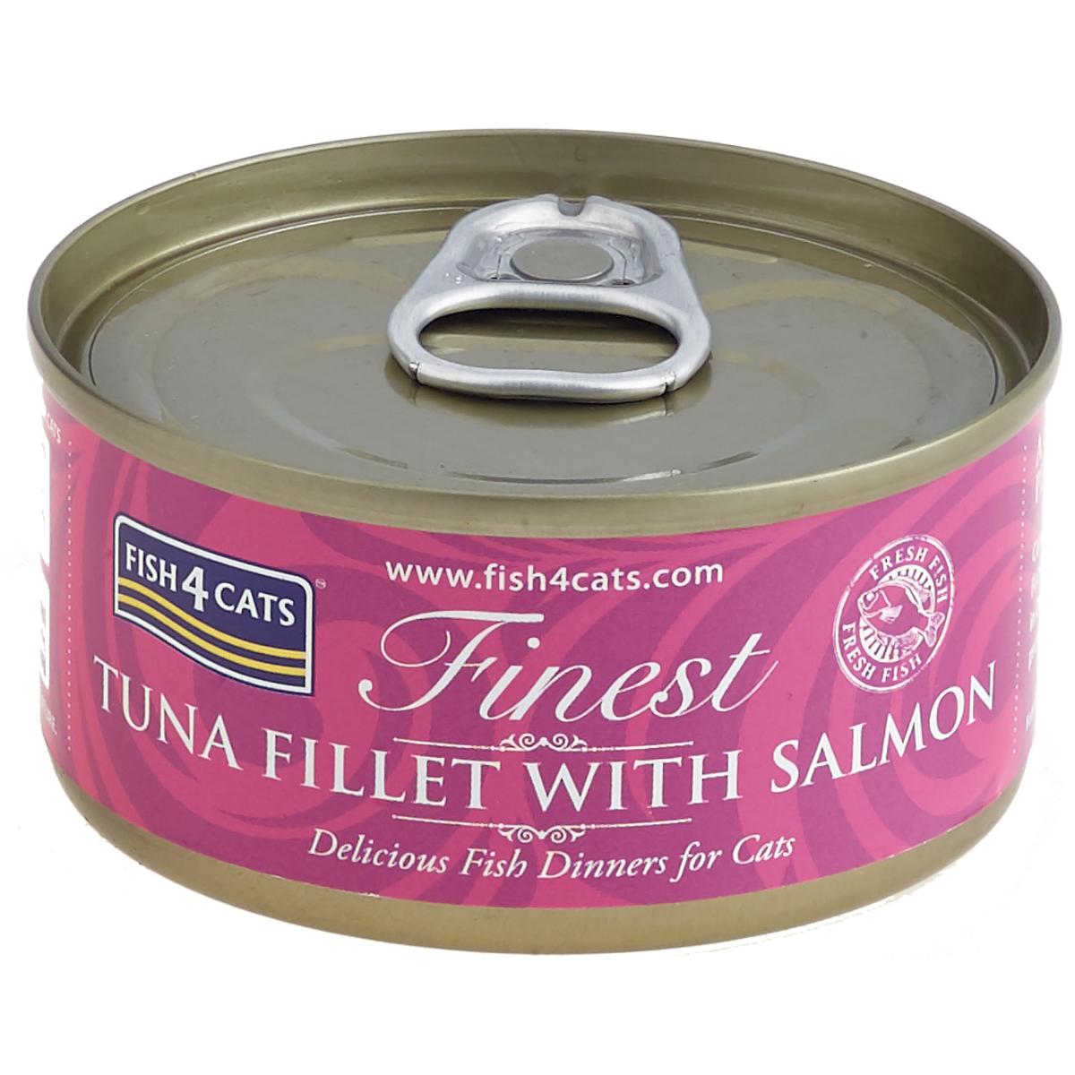 Fish4Cats Tuna & Salmon Wet Cat Food - High Protein, Omega 3 Rich & Delicious