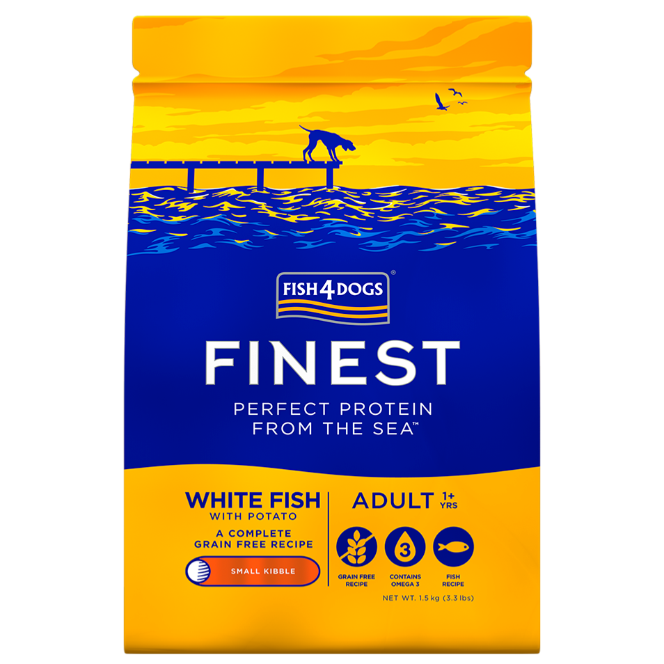 Fish4Dogs Small Breed Adult White Fish with Potato Finest Grain Free D ...