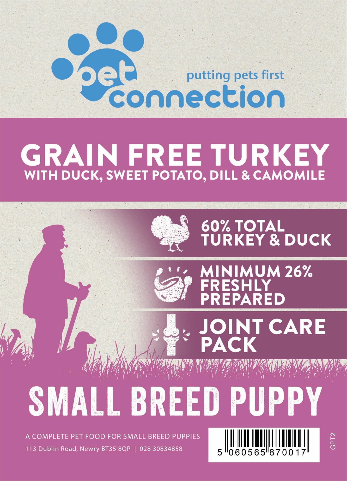 Turkey & Duck (Puppy, Small Breed) | Hypoallergenic Dry Dog Food | Grain Free by Pet Connection