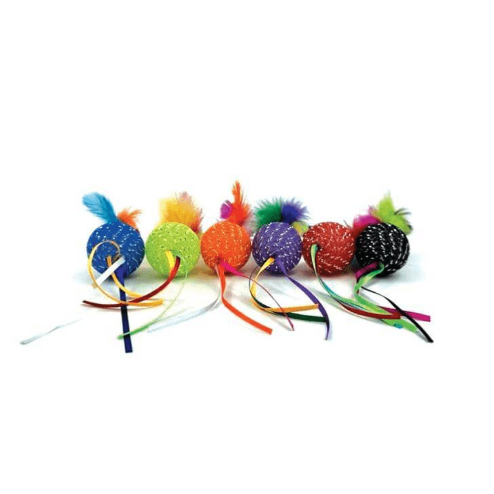 Tabby Patch Glitter Ball Rattler Cat Toy