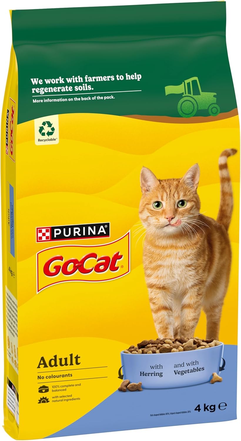 Go Cat | Dry Cat Food | Adult | Herring & Vegetables - 10kg