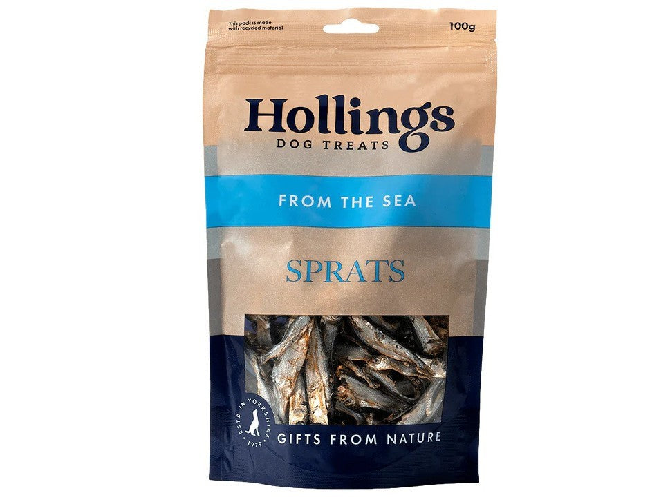 Whole Sprats | Air-Dried Fish Healthy Dog Treats by Hollings