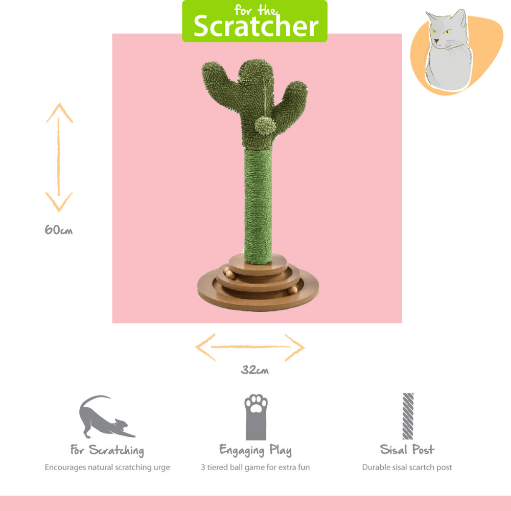 Happy Pet Cactus Cat Scratch And Play Post