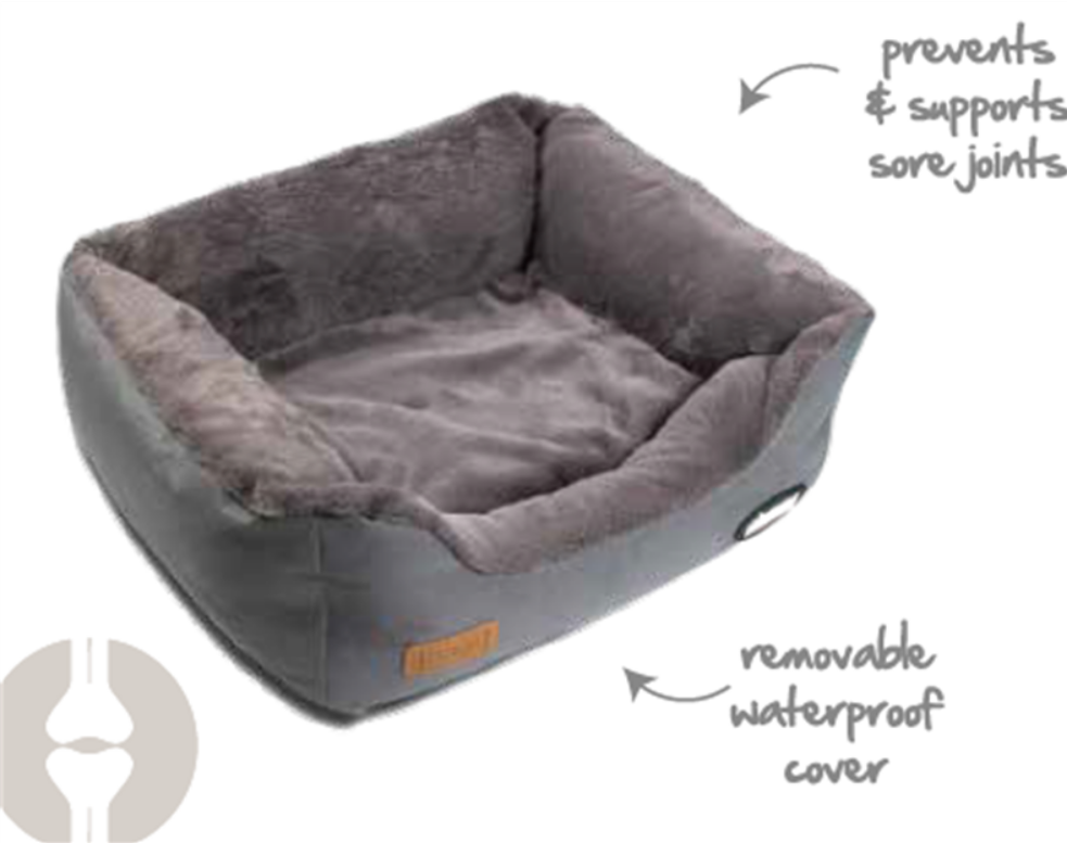 Oxford | Orthopedic Dog Bed | Slate Grey Orthopet Snuggler