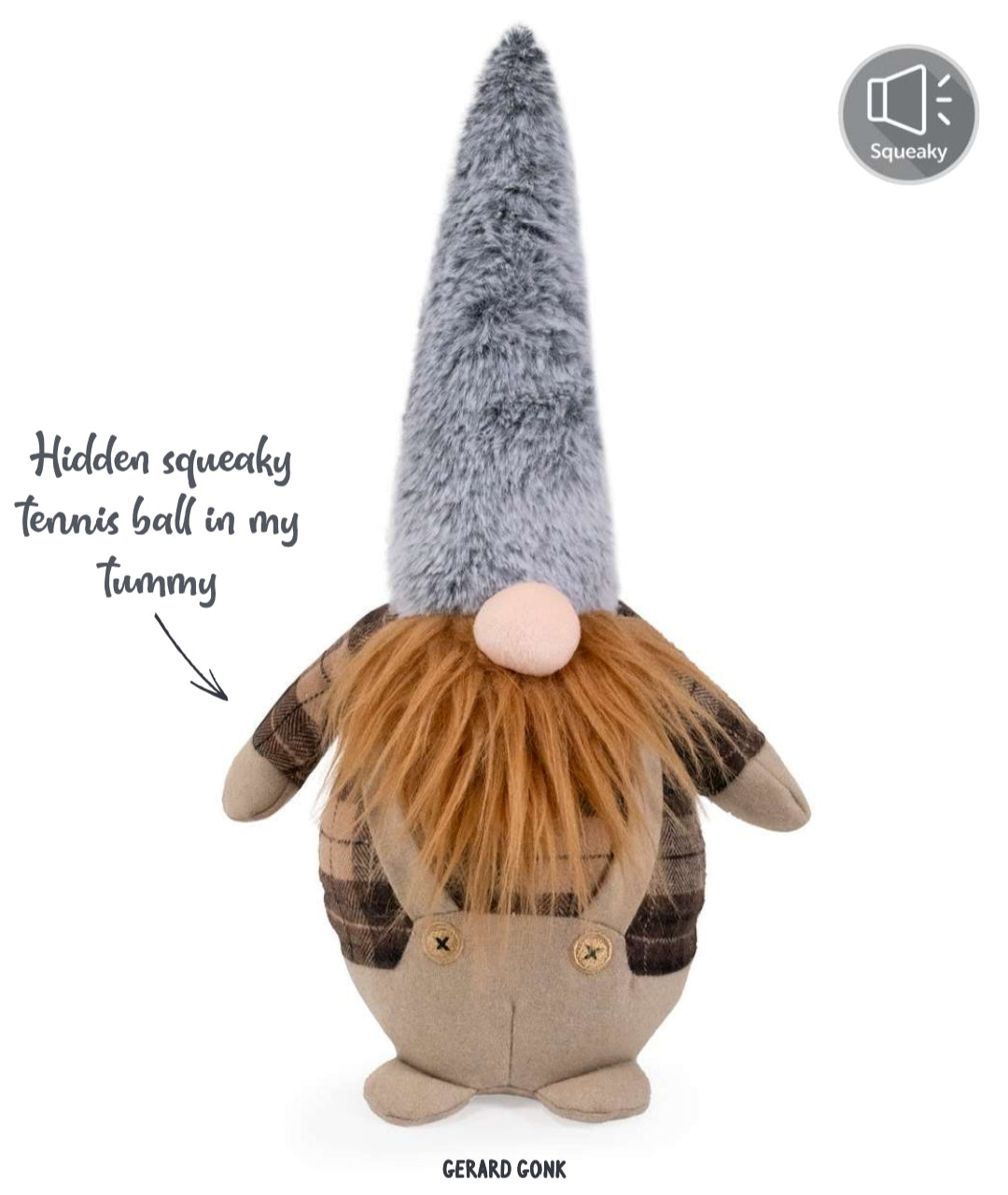 Gerard Gonk | Dog Christmas Plush & Tennis Ball Toy by Cupid & Comet