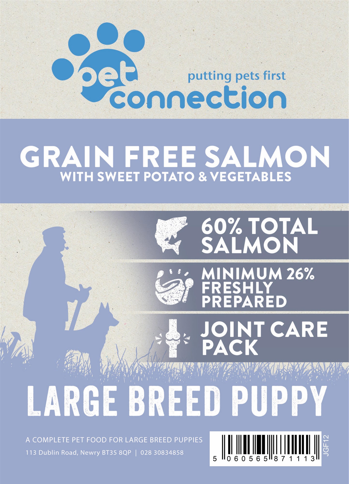 Salmon & Sweet Potato (Puppy, Large Breed) | Hypoallergenic Dry Dog Food | Grain Free by Pet Connection