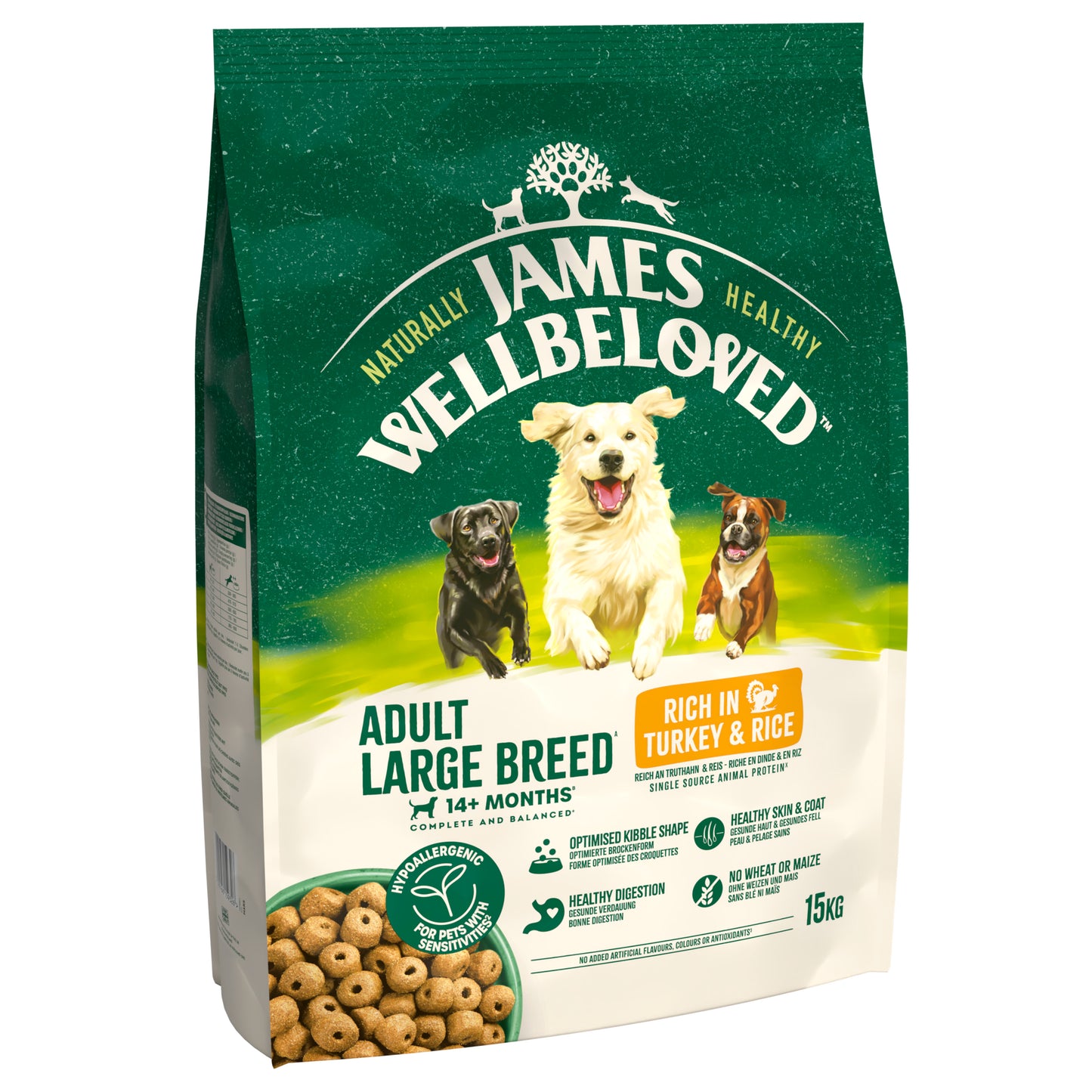 James Wellbeloved | Dry Dog Food | Adult Large Breed | Turkey & Rice