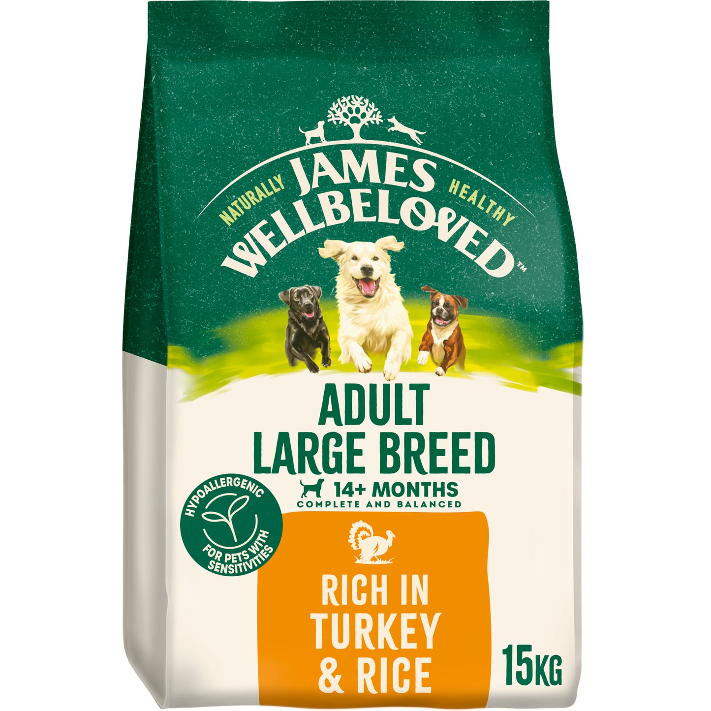 James Wellbeloved | Dry Dog Food | Adult Large Breed | Turkey & Rice