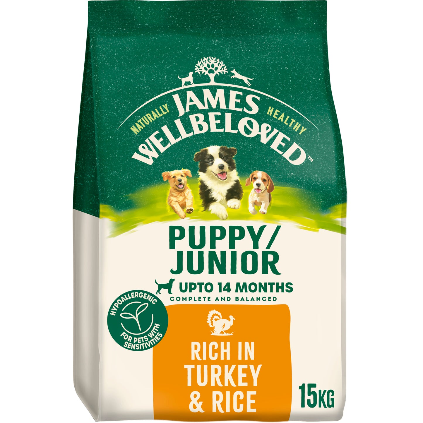 James Wellbeloved | Dry Dog Food | Puppy/Junior | Rich In Turkey & Rice
