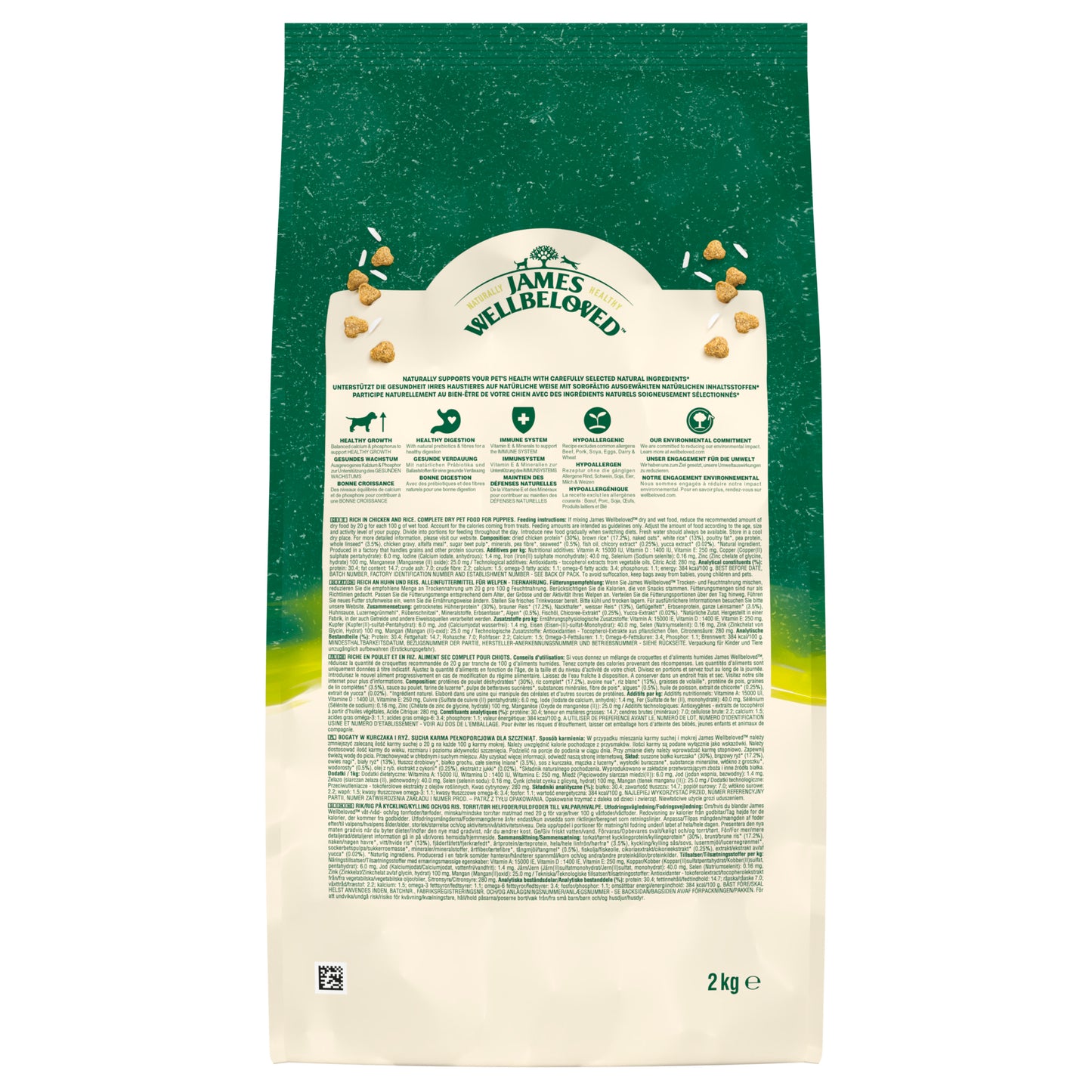 James Wellbeloved Puppy Chicken & Rice 🐔 Hypoallergenic & Natural Dry Dog Food