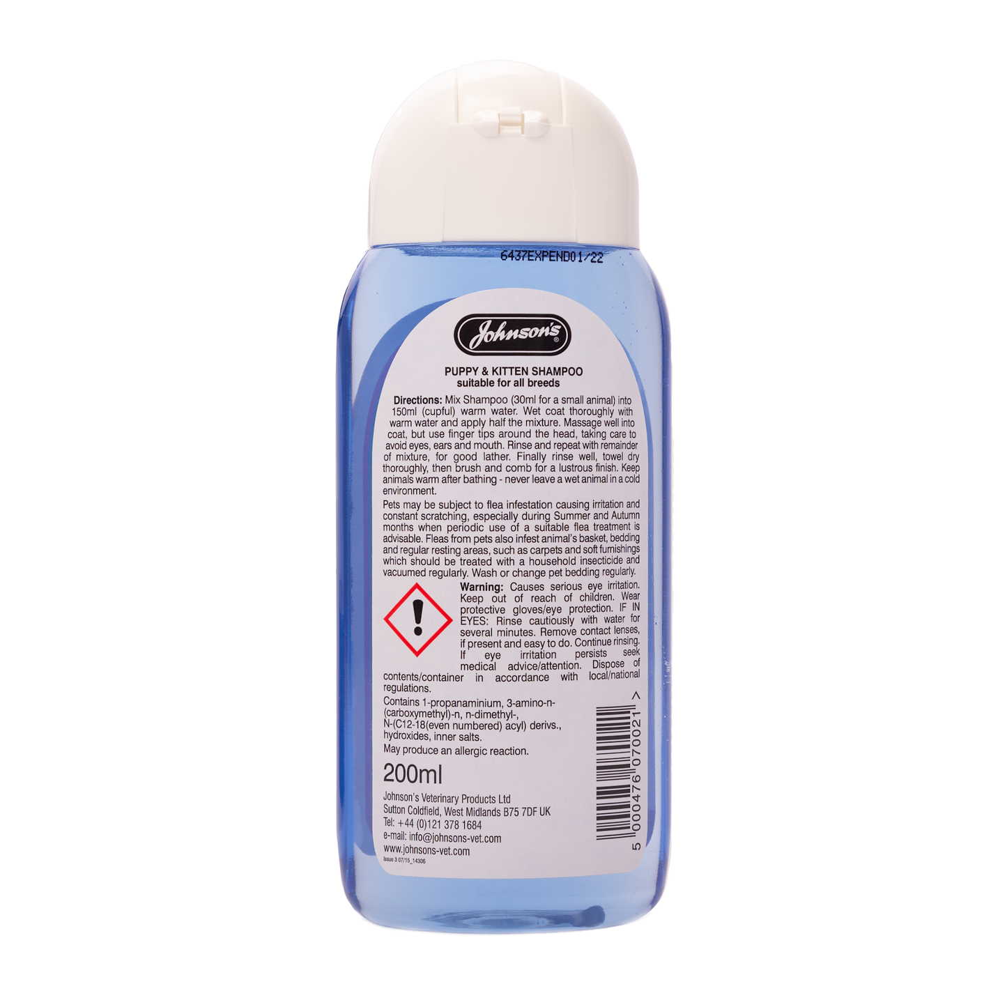 Johnsons Puppy & Kitten Shampoo | Gentle & Non-Irritating Formula