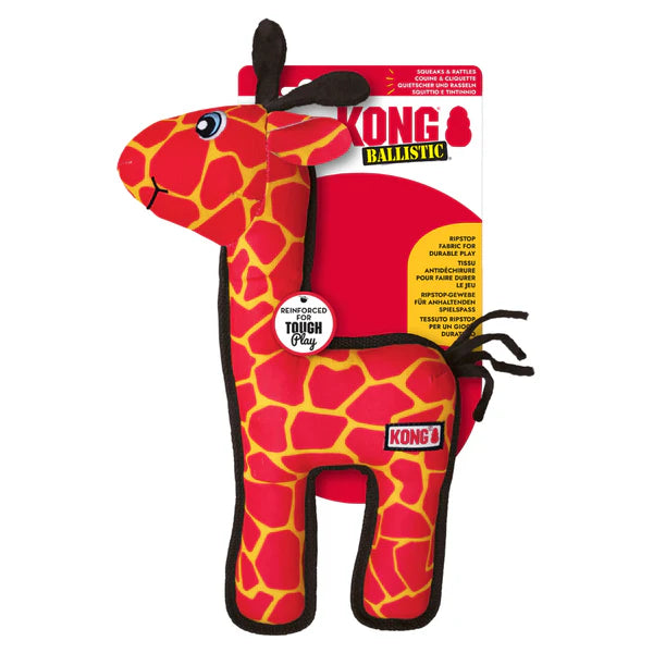 KONG Ballistic Tough Dog Toys - Giraffe or Alligator | Med/Lge