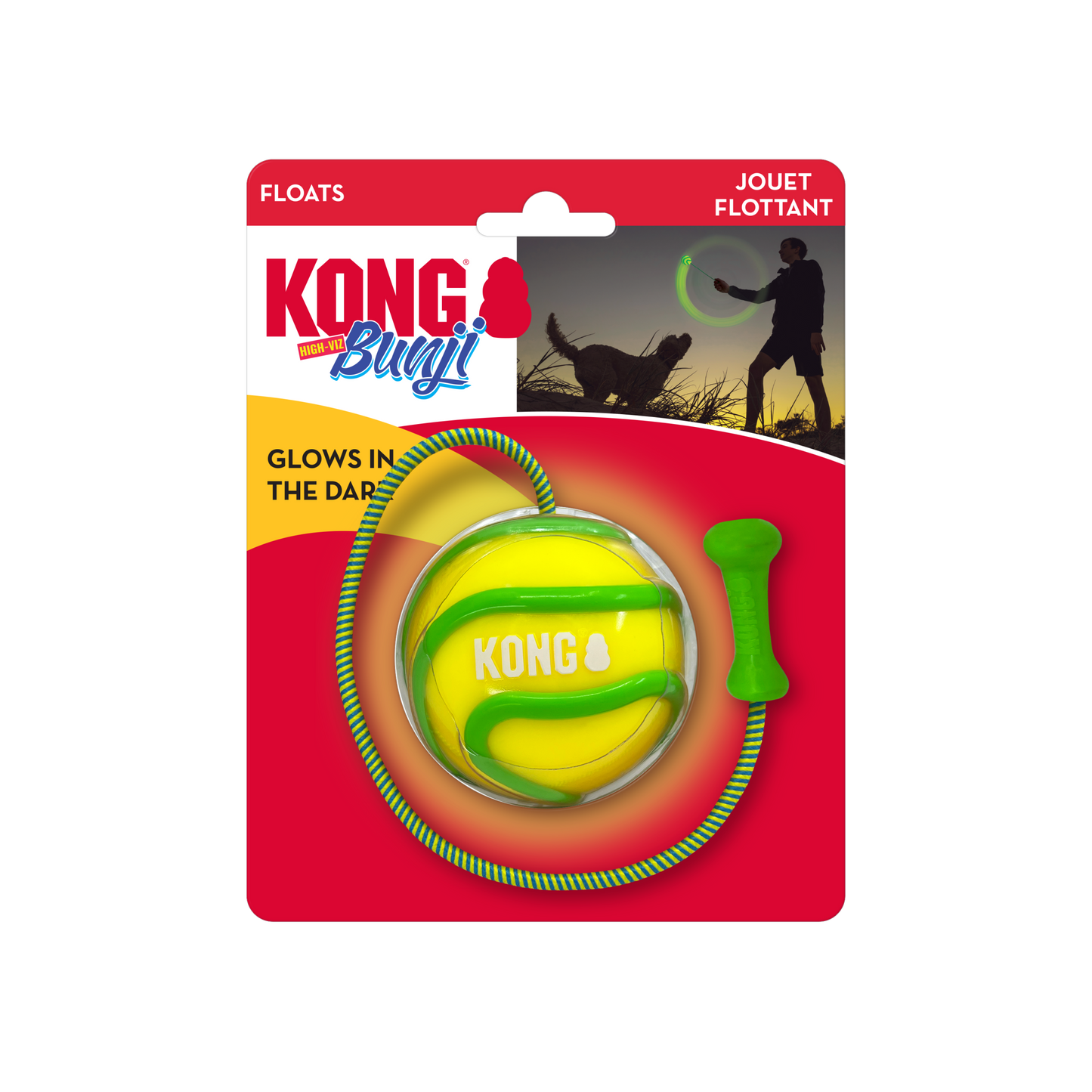 KONG | Bunji HighViz Ball Assorted | Durable Dog Fetch Toy
