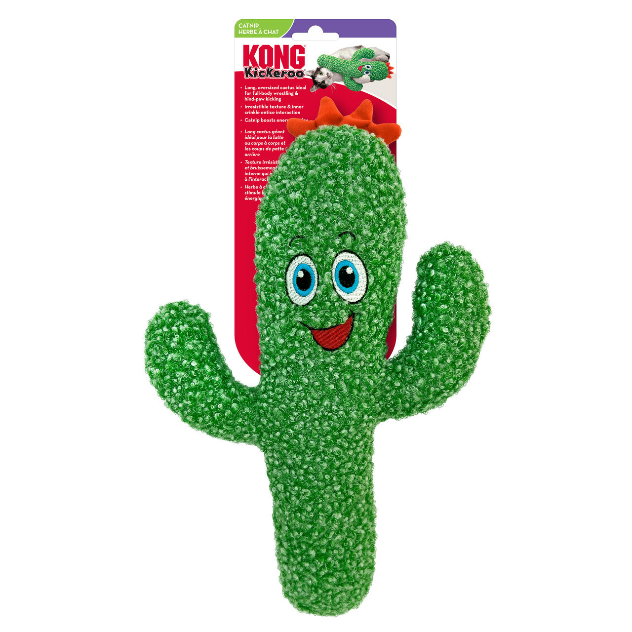 KONG | Kickeroo Cactus | Catnip Crinkle Toy for Cats