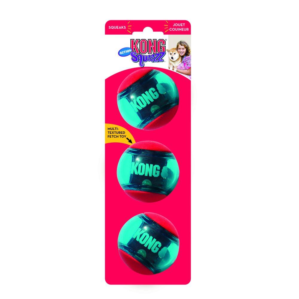 KONG Squeezz Action Balls | Dog Toys for Sport & Play