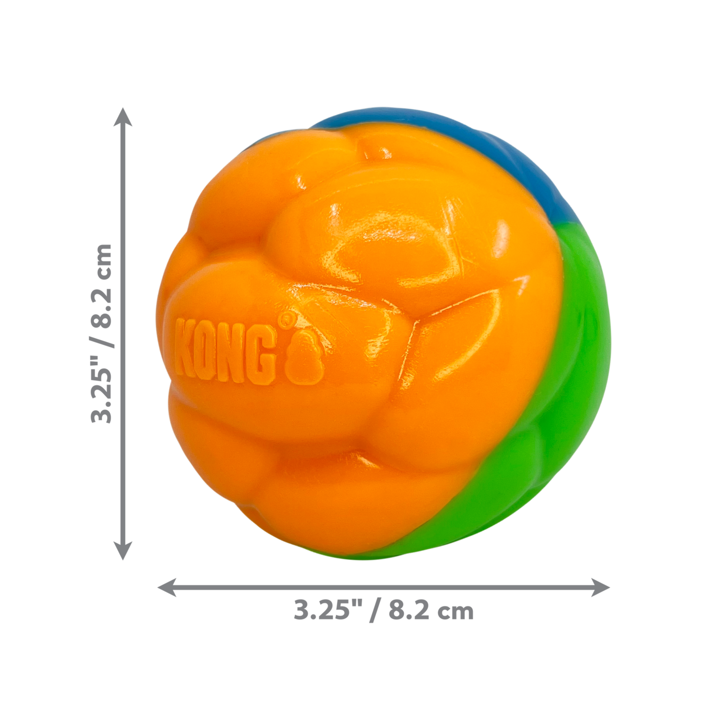 KONG | Twistz High Viz Glow In The Dark Ball | Large Dog Toy