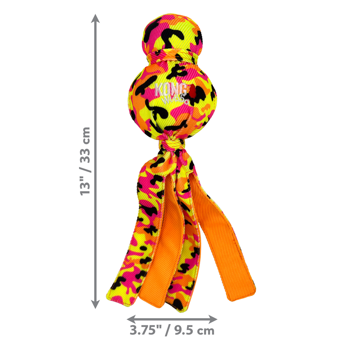 KONG | High‑Viz Ballistic Wubba | Durable Dog Tug & Fetch Dog Toy