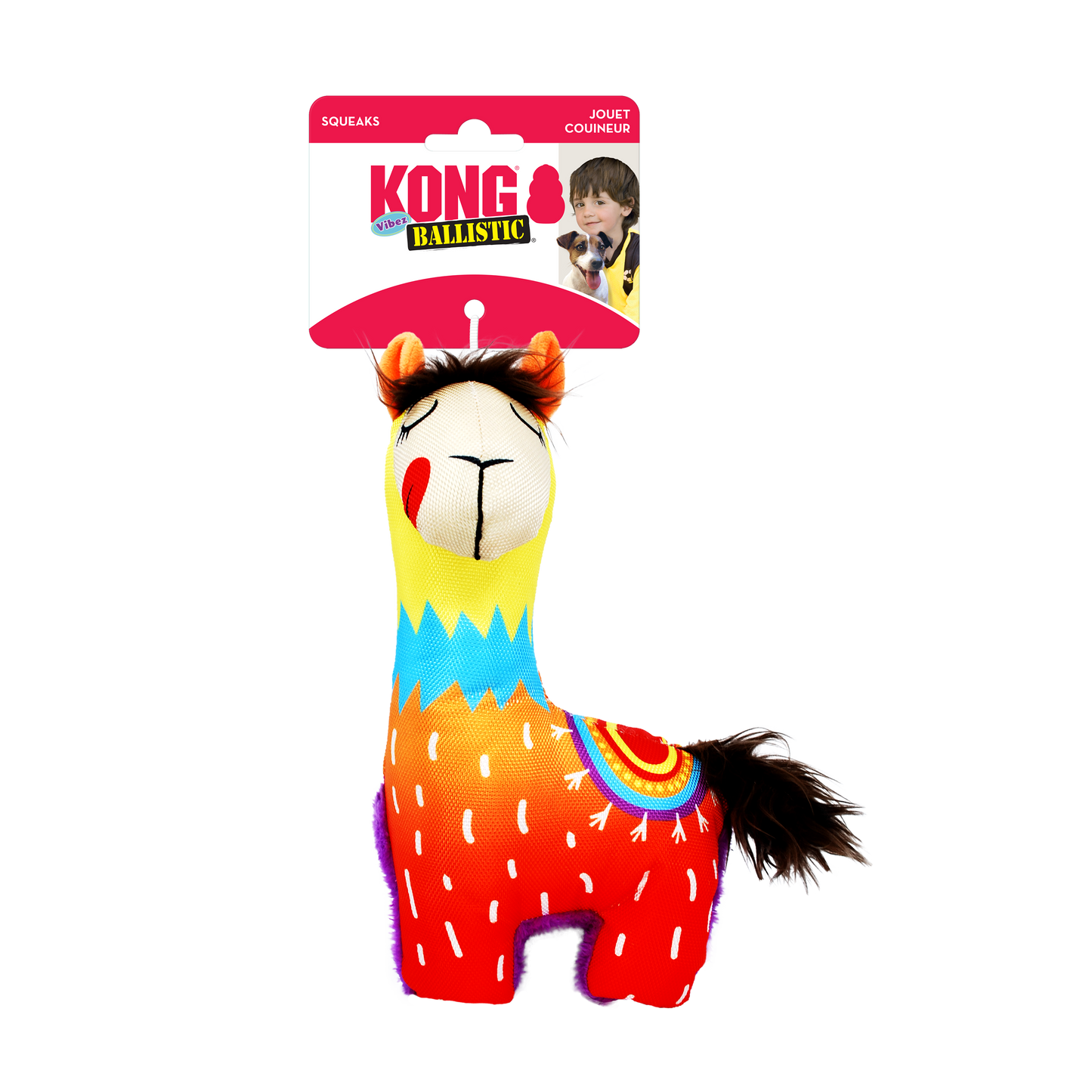 KONG | Ballistic Vibes Llamas | Dog Tough Plush Toy