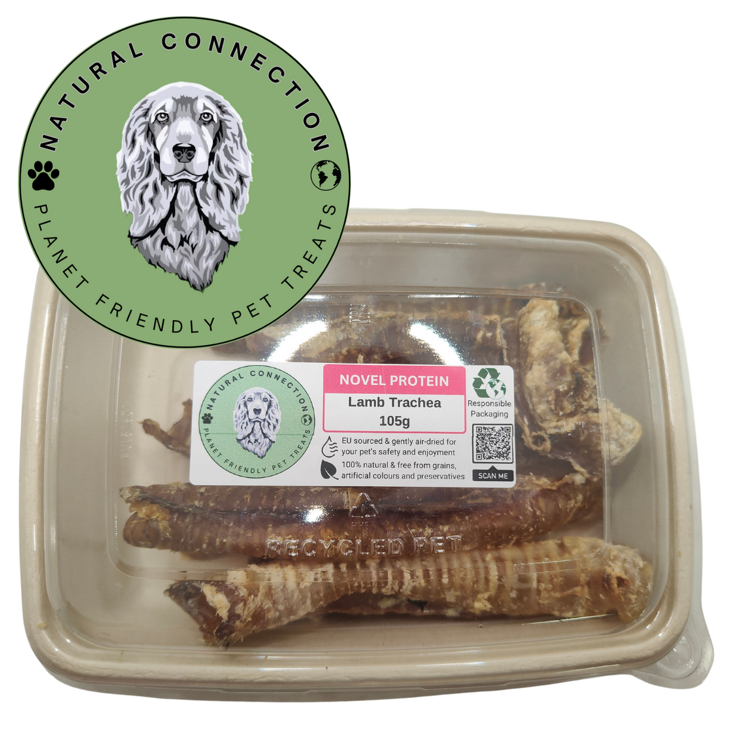 Lamb Trachea | Novel Protein Dog Chew by Natural Connection